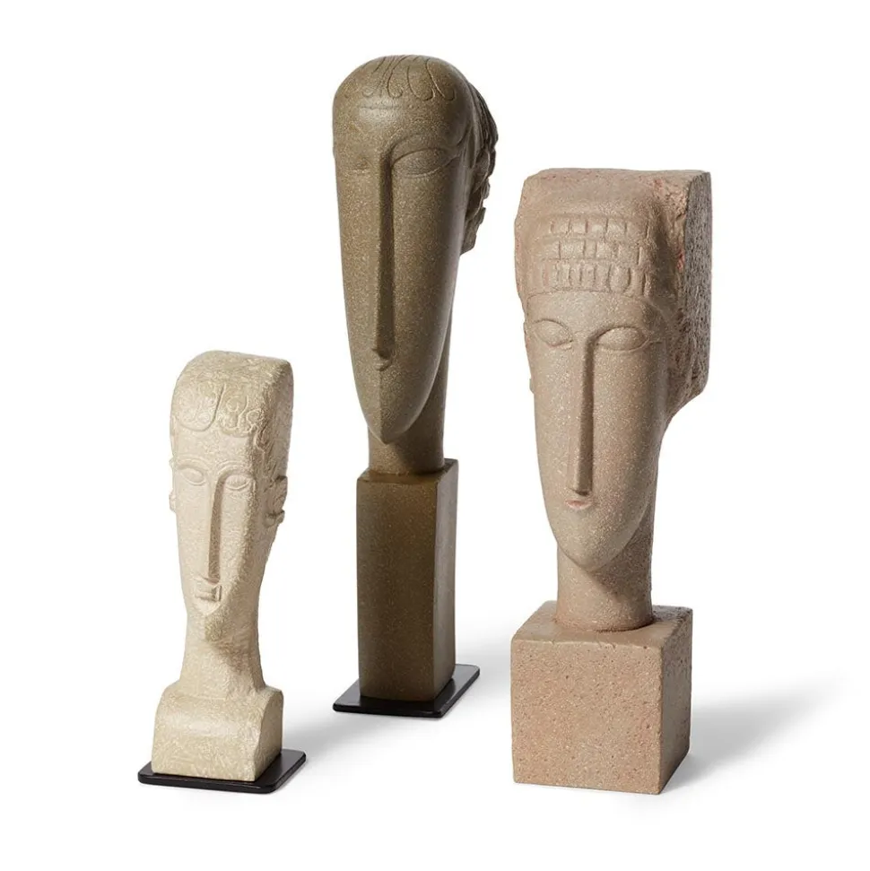 The Metropolitan Museum of Art Sculpture*Amedeo Modigliani: Tete Sculpture Set