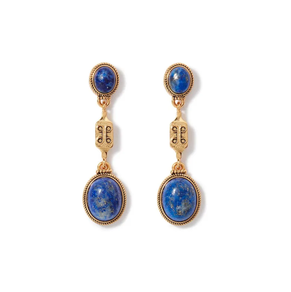 The Metropolitan Museum of Art Earrings*Ancient Gems Triple-Drop Lapis Earrings