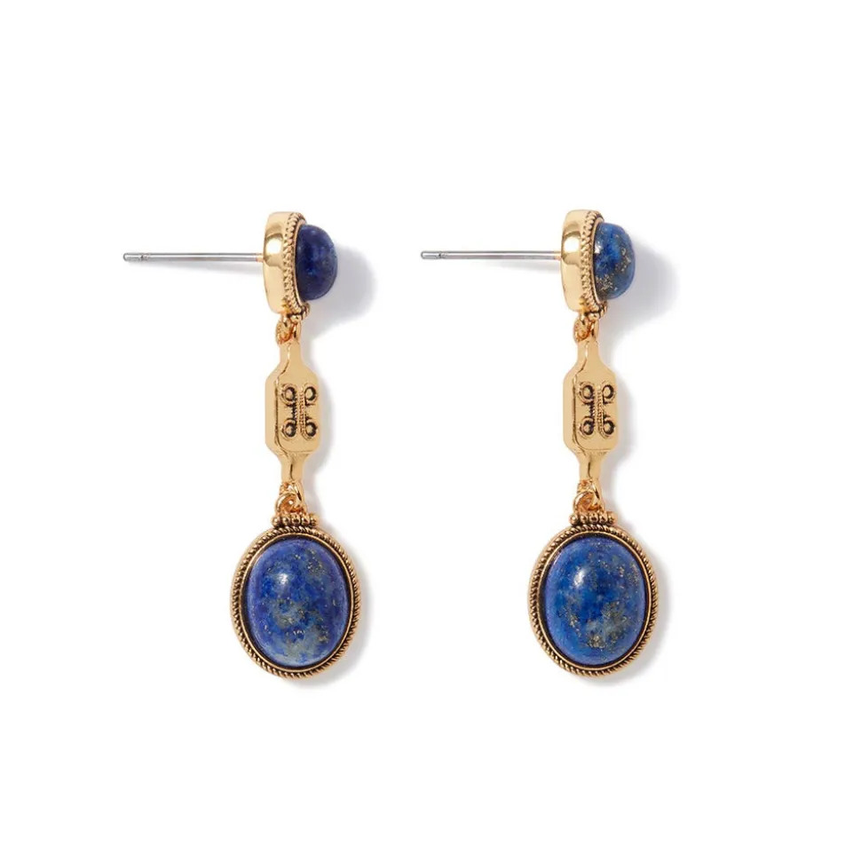 The Metropolitan Museum of Art Earrings*Ancient Gems Triple-Drop Lapis Earrings