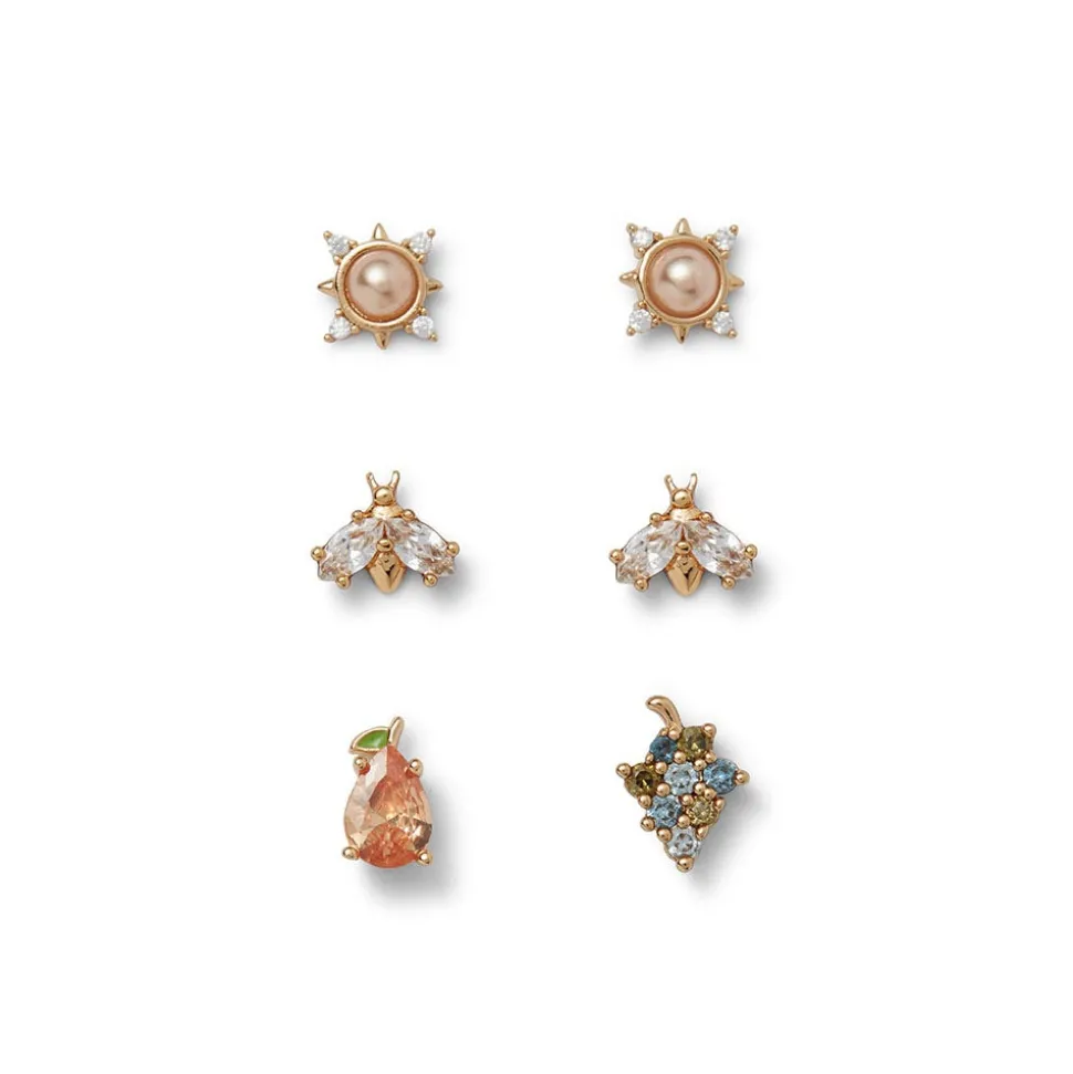The Metropolitan Museum of Art Earrings*British Tree Of Life Fruit, Insects, And Stars Stud Earring Set