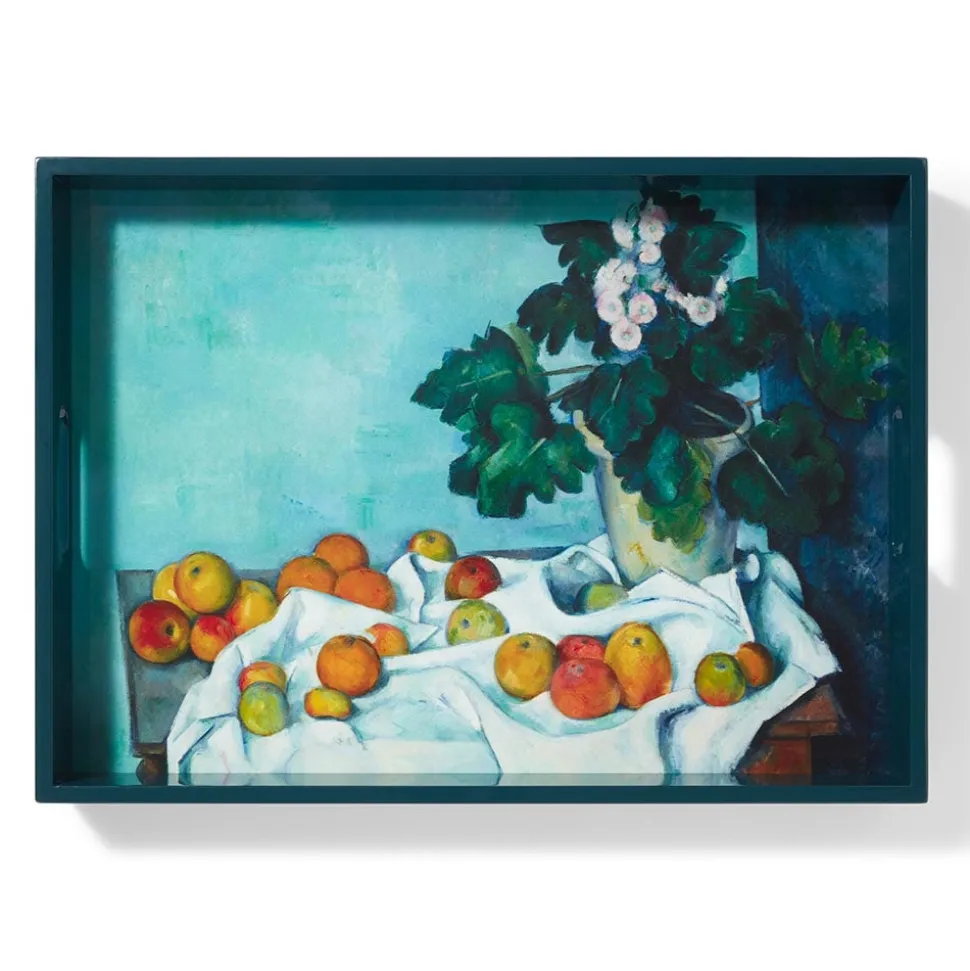 The Metropolitan Museum of Art Decorative Accents*Cezanne Apples And Primroses Rectangular Lacquer Tray