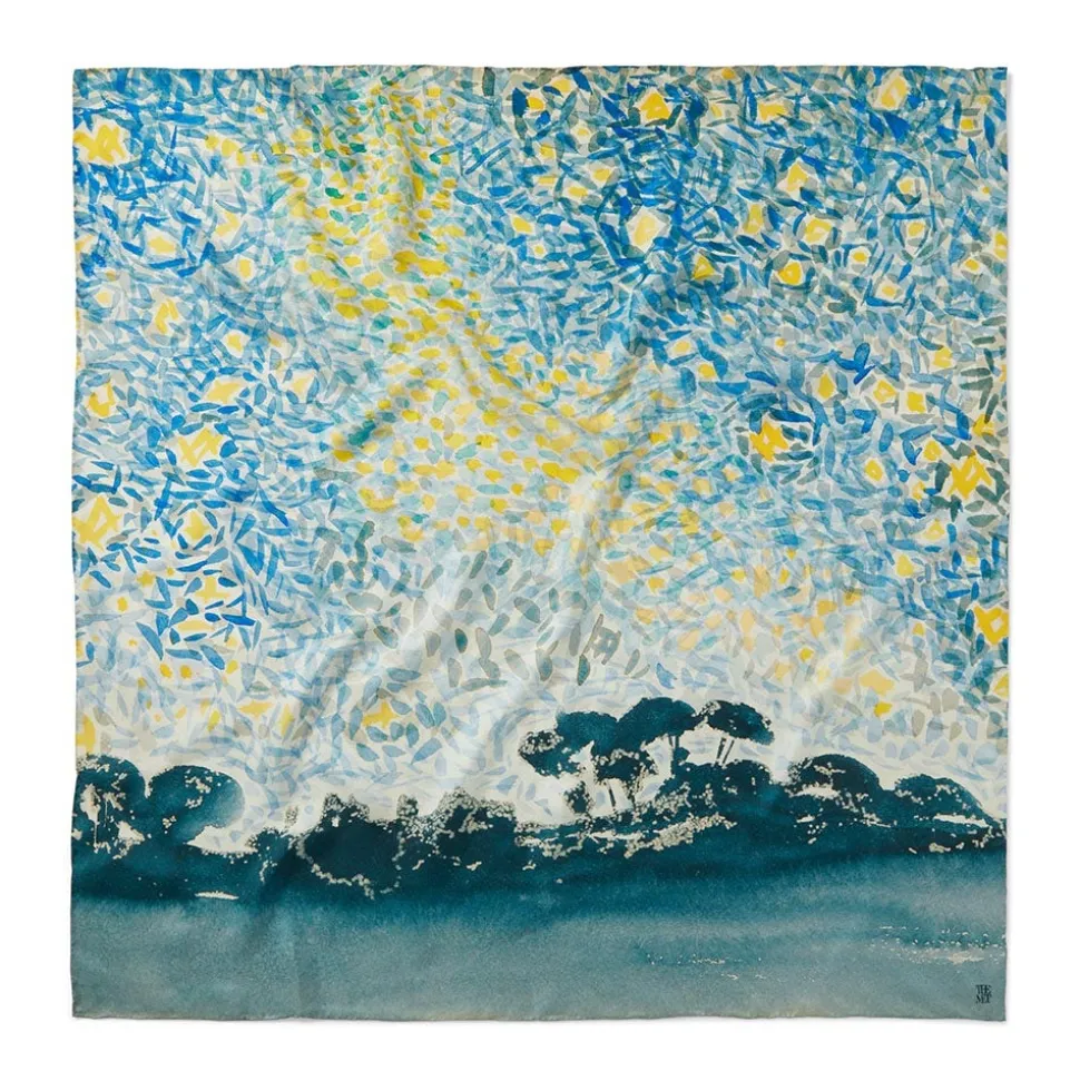 The Metropolitan Museum of Art Scarves & Wraps*Cross Landscape With Stars Square Silk Scarf