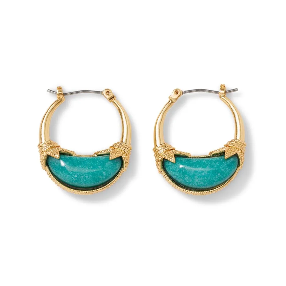 The Metropolitan Museum of Art Earrings*Cypriot Jade Crescent Hoop Earrings