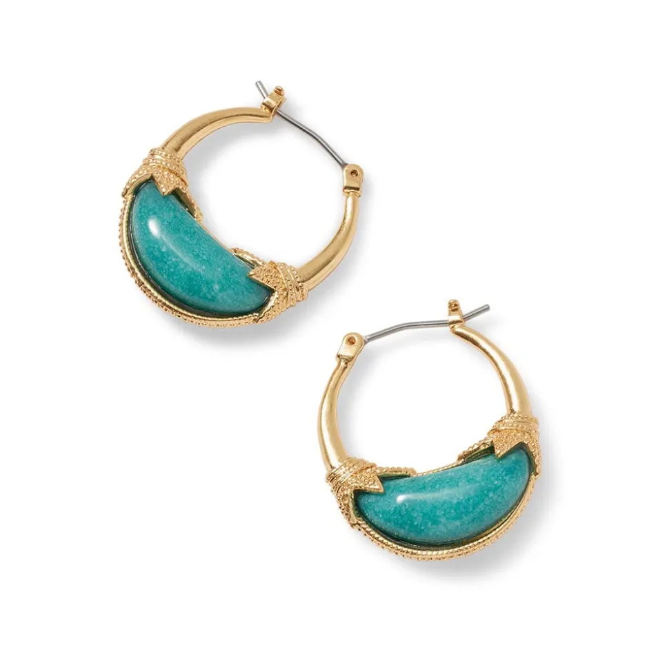 The Metropolitan Museum of Art Earrings*Cypriot Jade Crescent Hoop Earrings