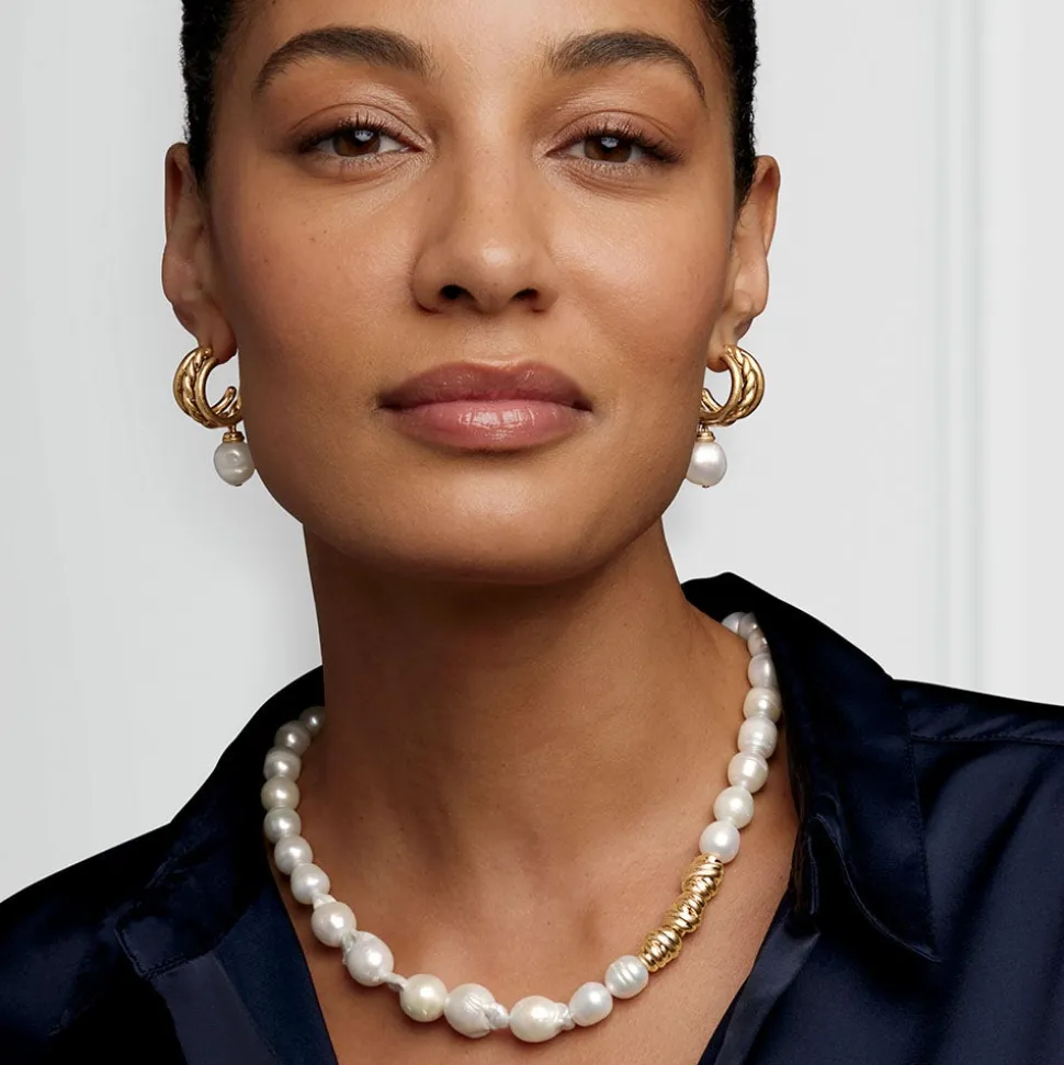 The Metropolitan Museum of Art Jewelry Sets*Cypriot Twist Pearl Necklace And Triple-Hoop Earrings Set