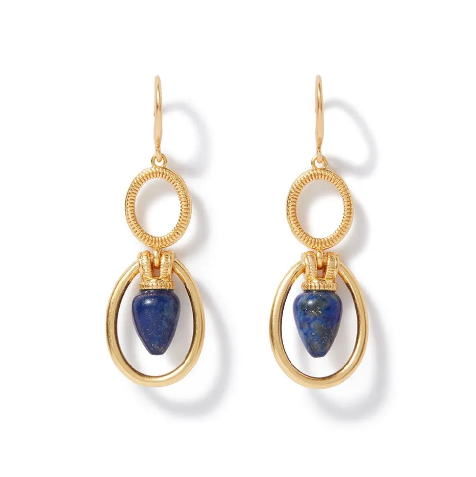 The Metropolitan Museum of Art Earrings*Etruscan Lapis Double-Drop Earrings