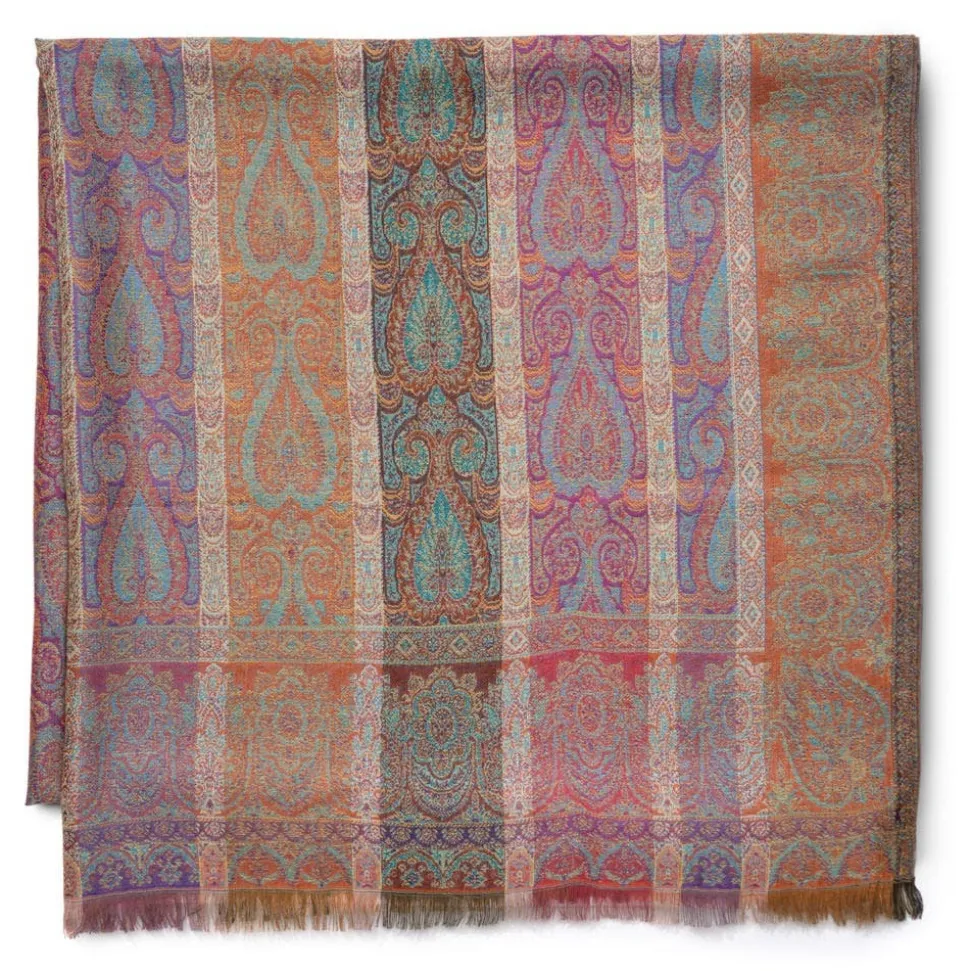 The Metropolitan Museum of Art Scarves & Wraps*French Paisley Striped Oversize Wool-Blend Shawl