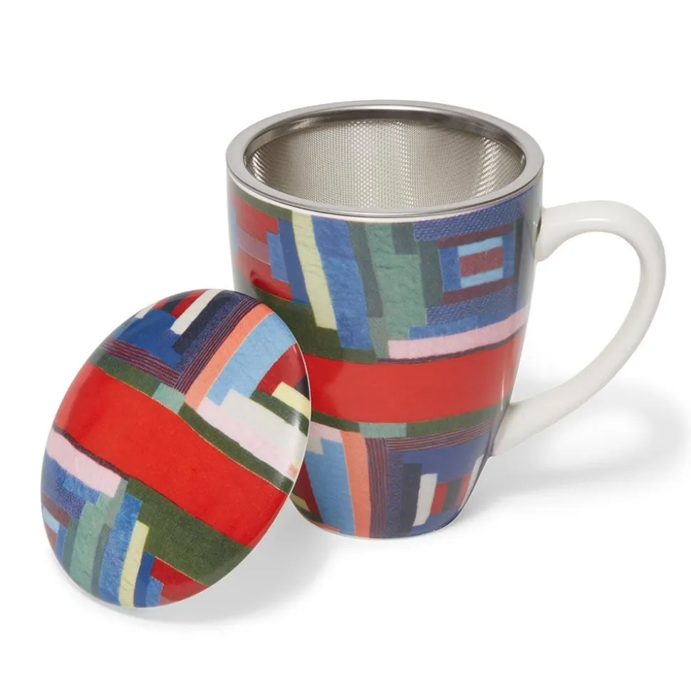 The Metropolitan Museum of Art Tableware*Gee'S Bend Pettway Quilt Design Covered Mug With Tea Infuser