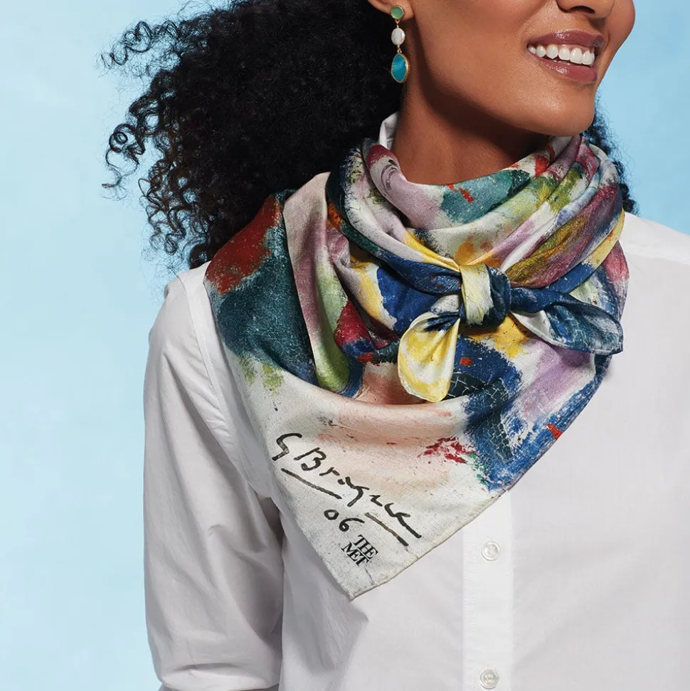 The Metropolitan Museum of Art Scarves & Wraps*Georges Braque Boats On The Beach At L'Estaque Square Silk Scarf