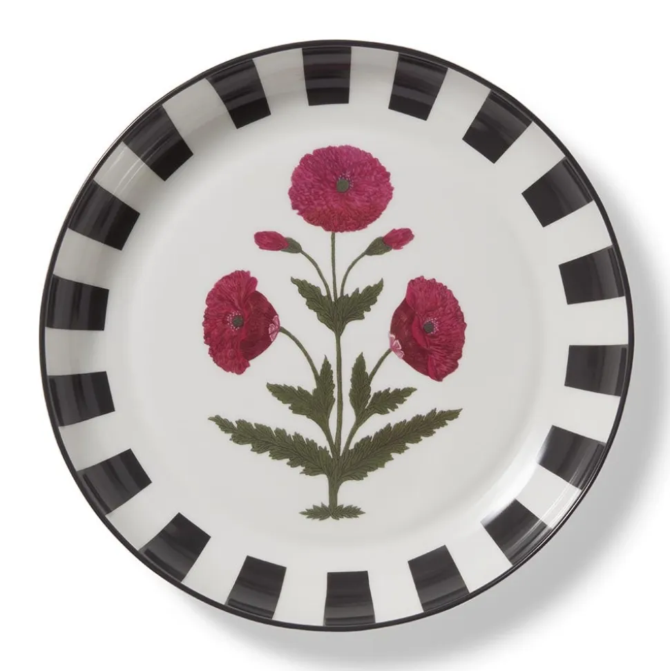 The Metropolitan Museum of Art Tableware*Good Earth Blooming Poppies Bordered Round Serving Dish