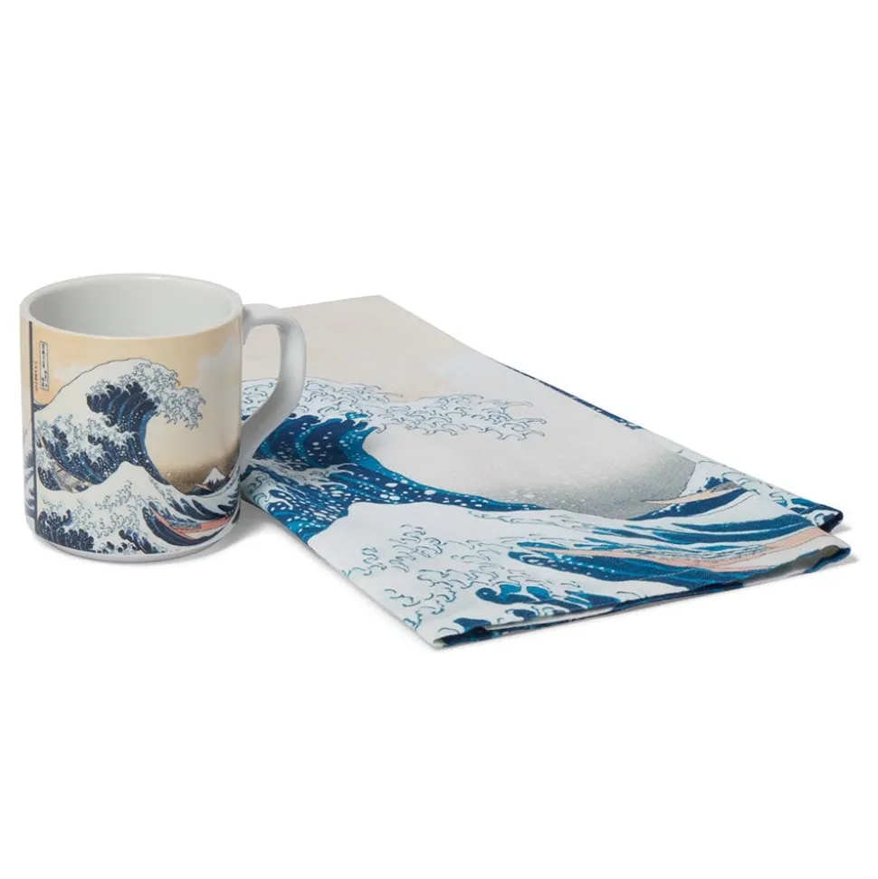 The Metropolitan Museum of Art Tableware*Hokusai Great Wave Mug And Tea Towel Set