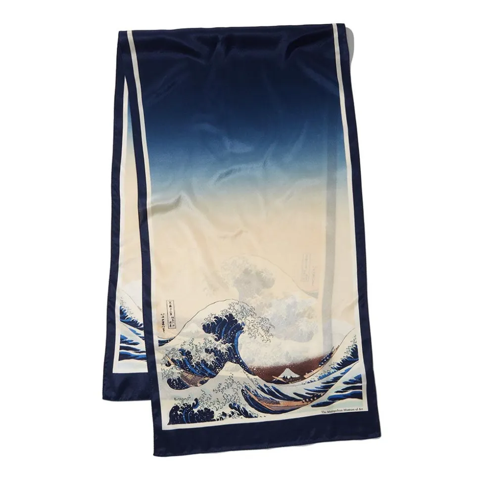 The Metropolitan Museum of Art Scarves & Wraps*Hokusai Great Wave Oblong Silk Scarf