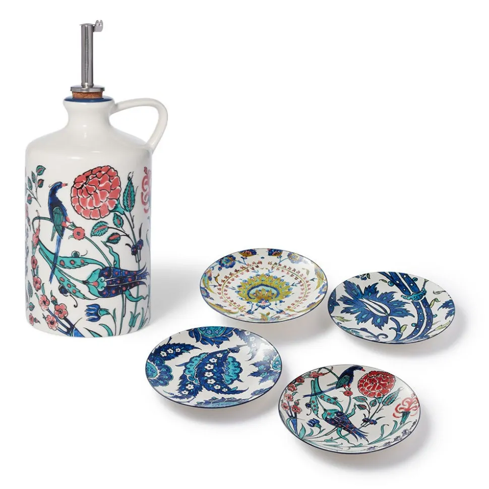 The Metropolitan Museum of Art Tableware*Iznik Garden Oil Cruet And Dipping Bowl Set