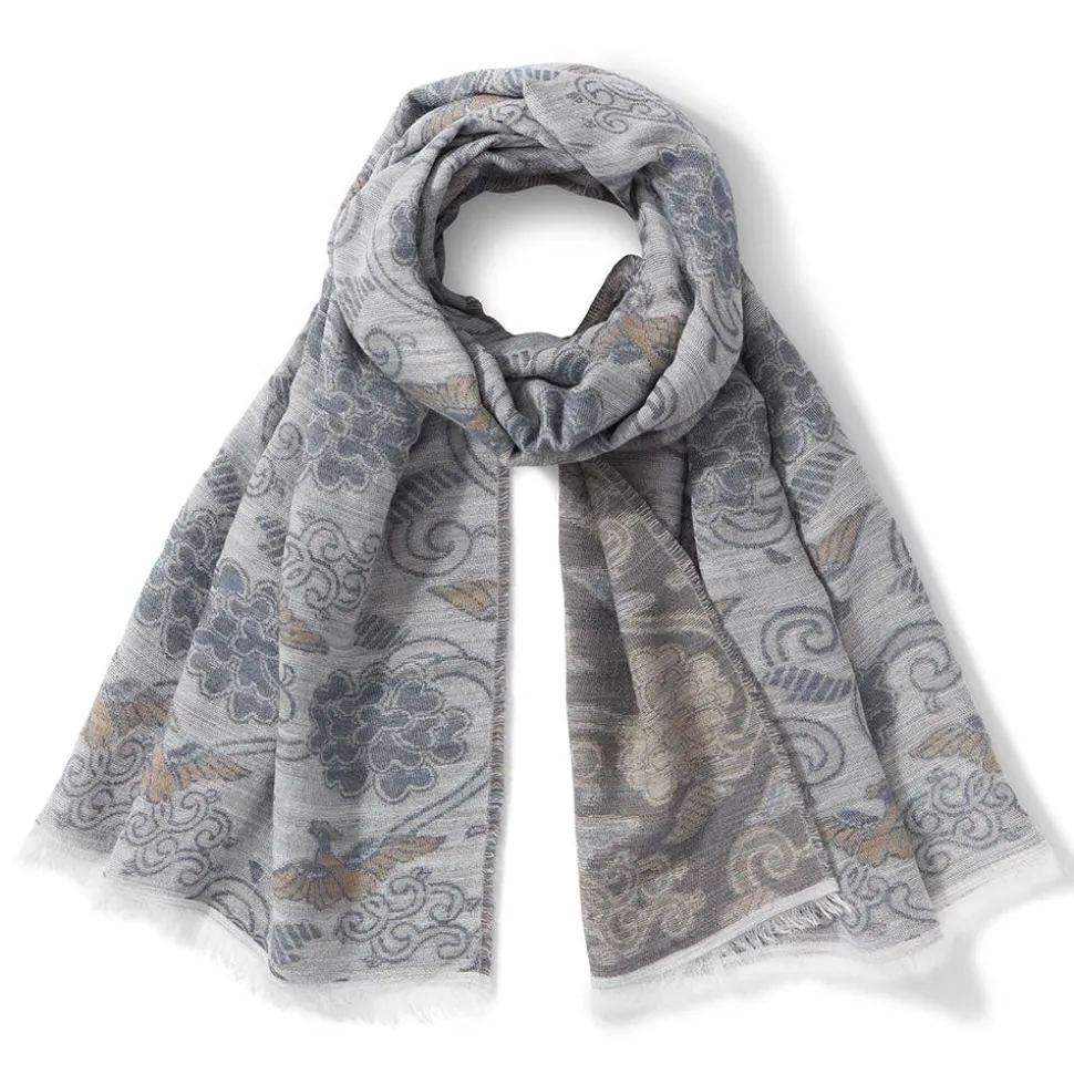 The Metropolitan Museum of Art Scarves & Wraps*Japanese Birds And Flowers Oversize Jacquard Shawl