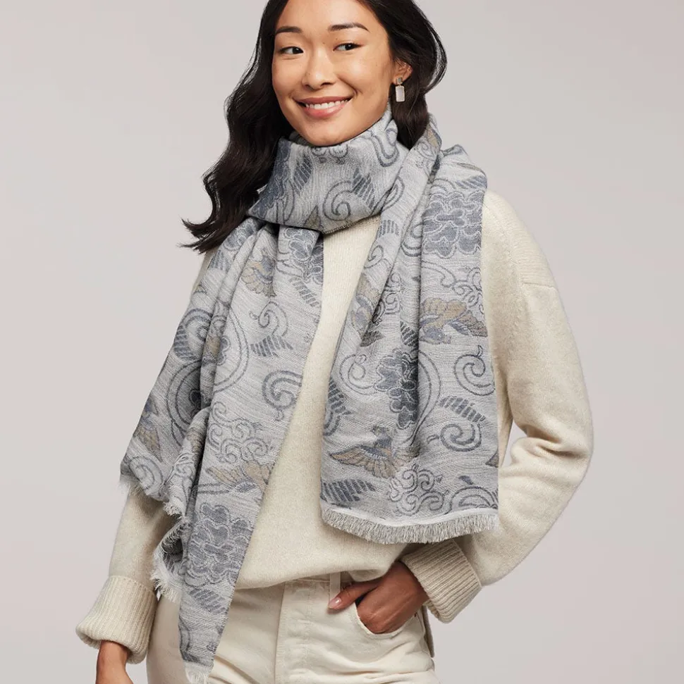 The Metropolitan Museum of Art Scarves & Wraps*Japanese Birds And Flowers Oversize Jacquard Shawl