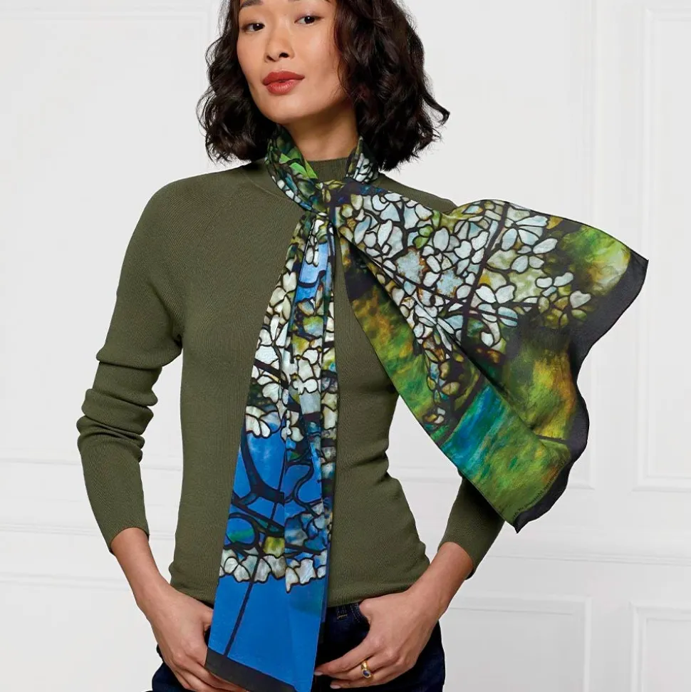 The Metropolitan Museum of Art Scarves & Wraps*Louis C. Tiffany Dogwood Oblong Silk Scarf