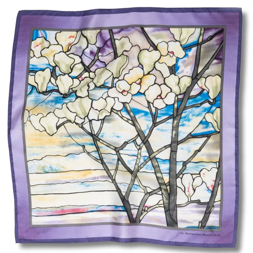 The Metropolitan Museum of Art Scarves & Wraps*Louis C. Tiffany Magnolias And Irises Silk Neckerchief