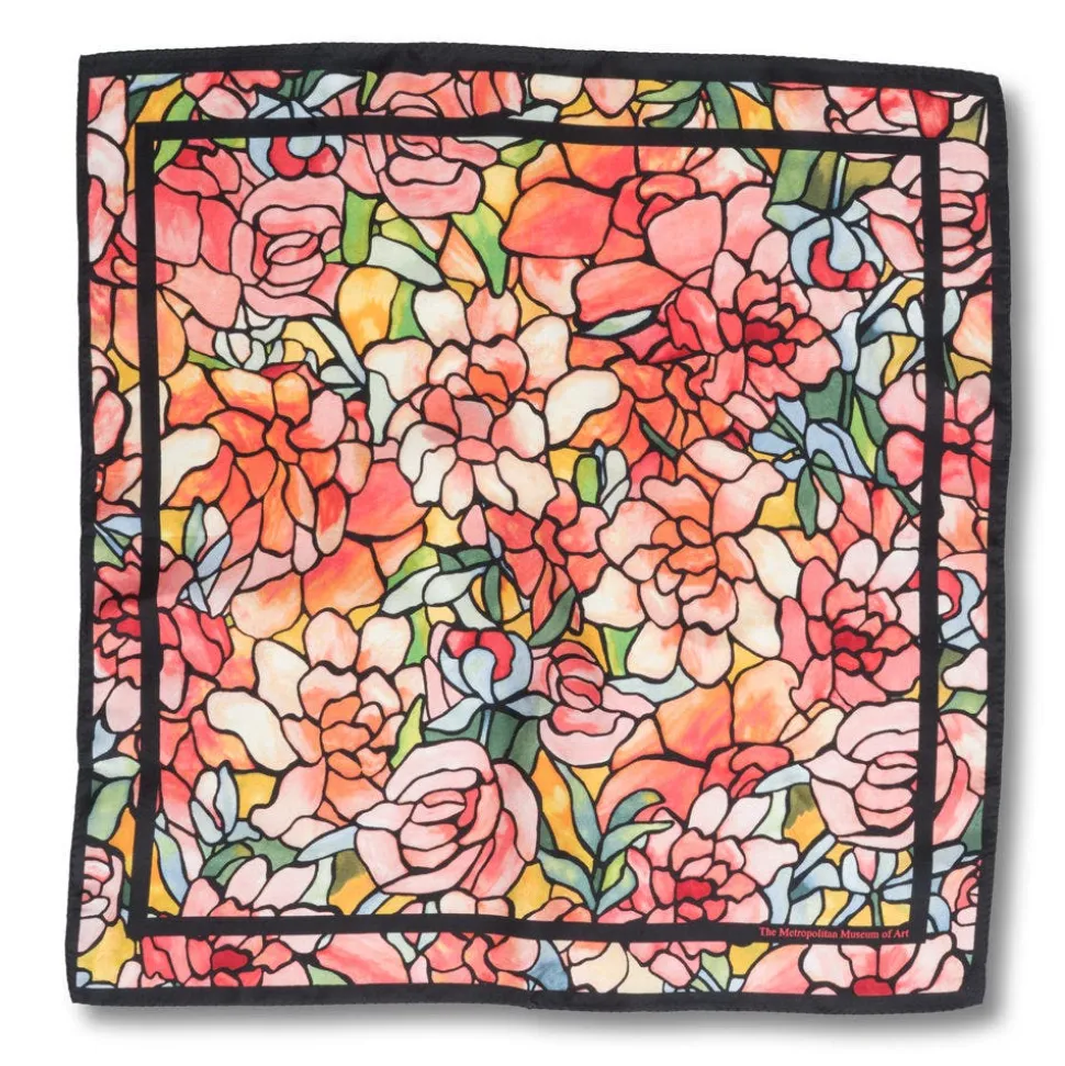 The Metropolitan Museum of Art Scarves & Wraps*Louis C. Tiffany Peonies Silk Neckerchief