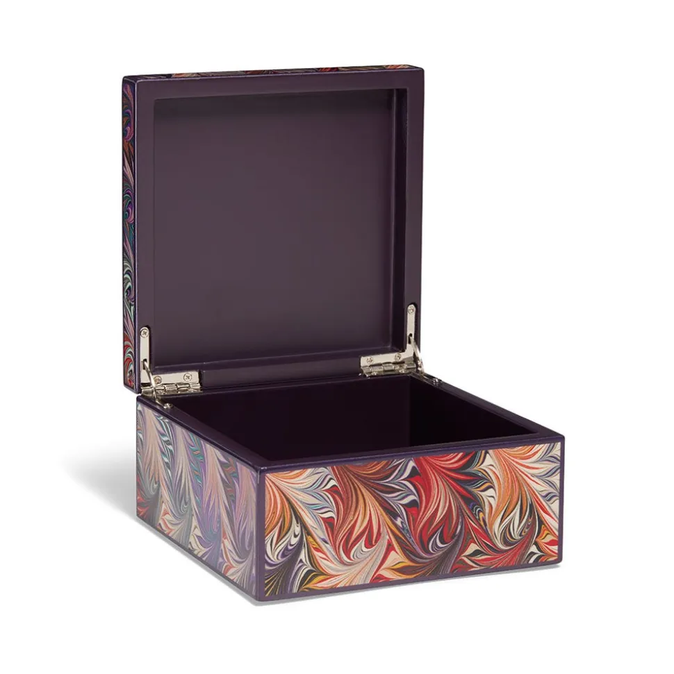 The Metropolitan Museum of Art Decorative Accents*Marbled Paper Square Lacquer Box