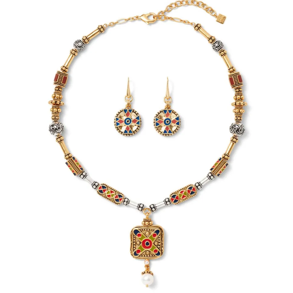 The Metropolitan Museum of Art Jewelry Sets*Medieval Byzantine Statement Necklace And Drop Earrings Set