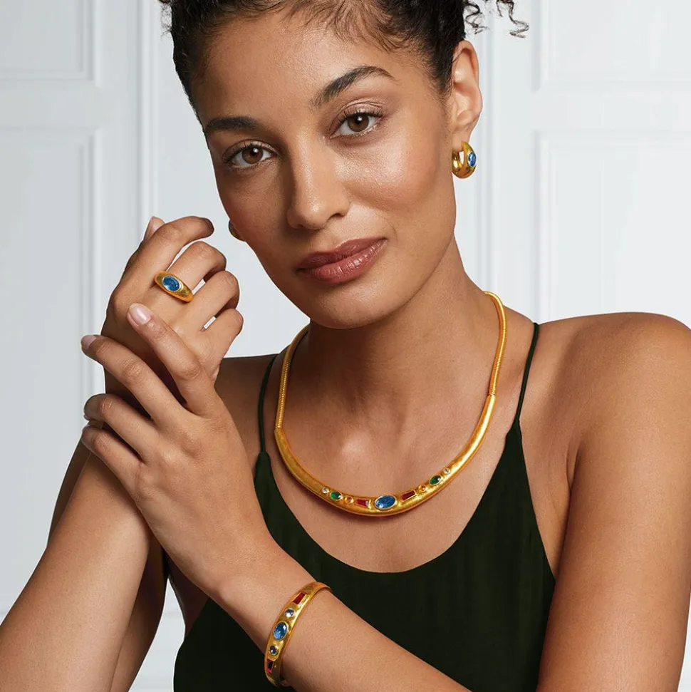 The Metropolitan Museum of Art Jewelry Sets*Medieval Stone Collar Necklace And Hoop Earrings Set