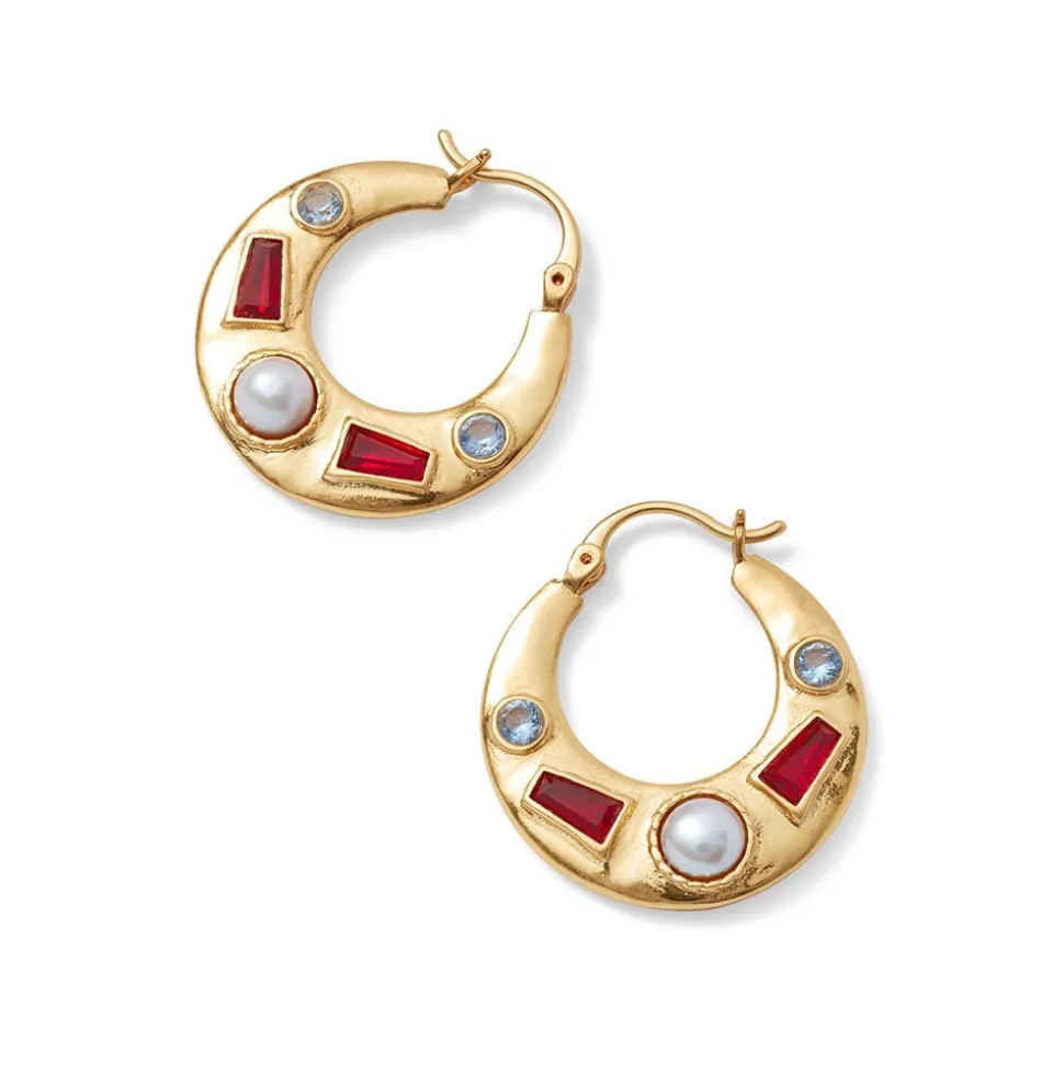 The Metropolitan Museum of Art Earrings*Medieval Stone Crescent Hoop Earrings