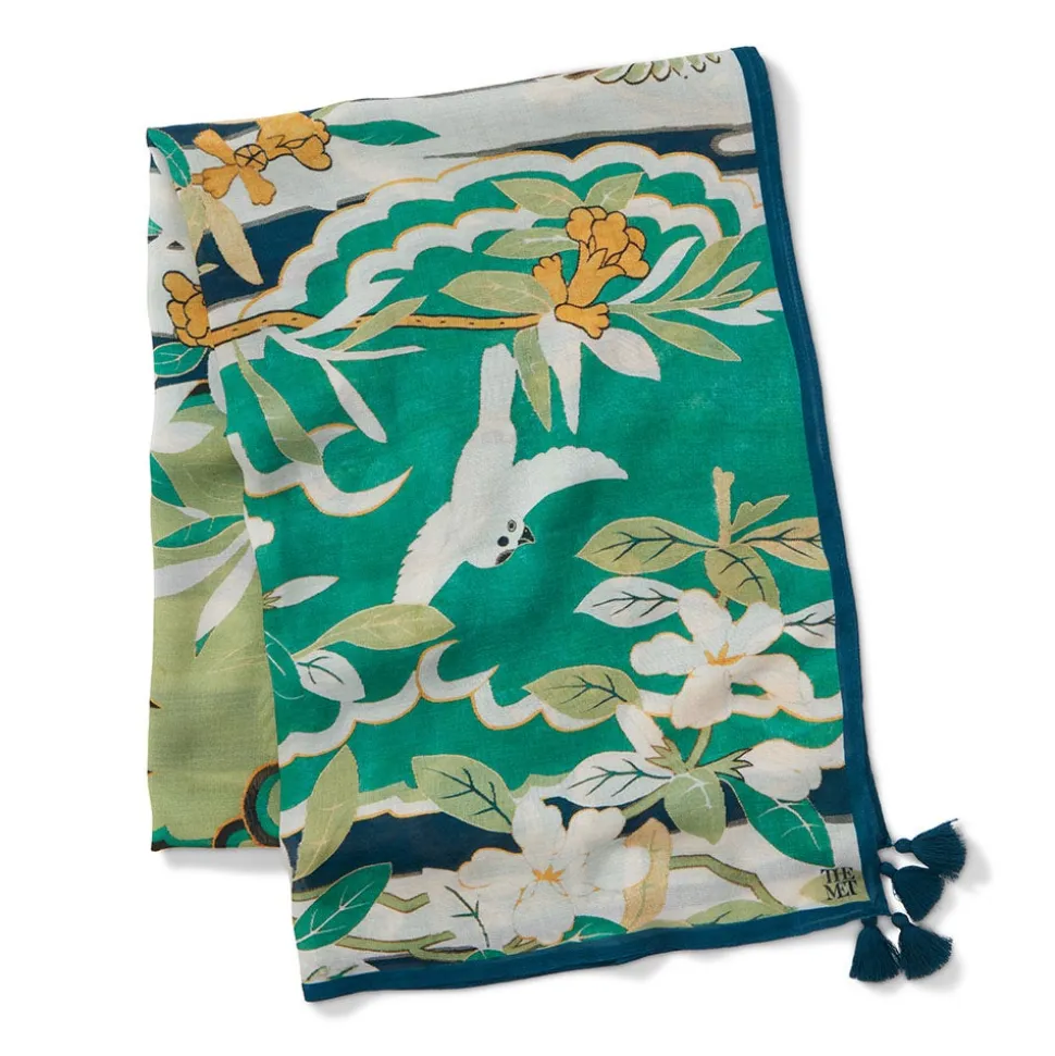 The Metropolitan Museum of Art Scarves & Wraps*Ming Birds And Flowering Branches Oversize Oblong Scarf