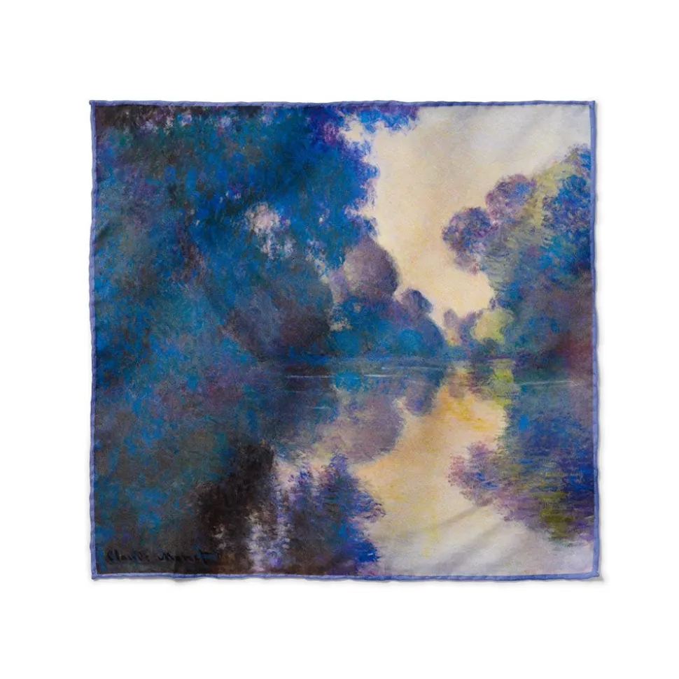 The Metropolitan Museum of Art Small Accessories*Monet Morning On The Seine Silk Pocket Square