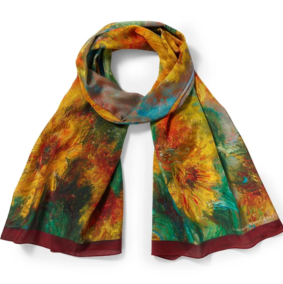 The Metropolitan Museum of Art Scarves & Wraps*Monet Sunflowers Oblong Silk Scarf