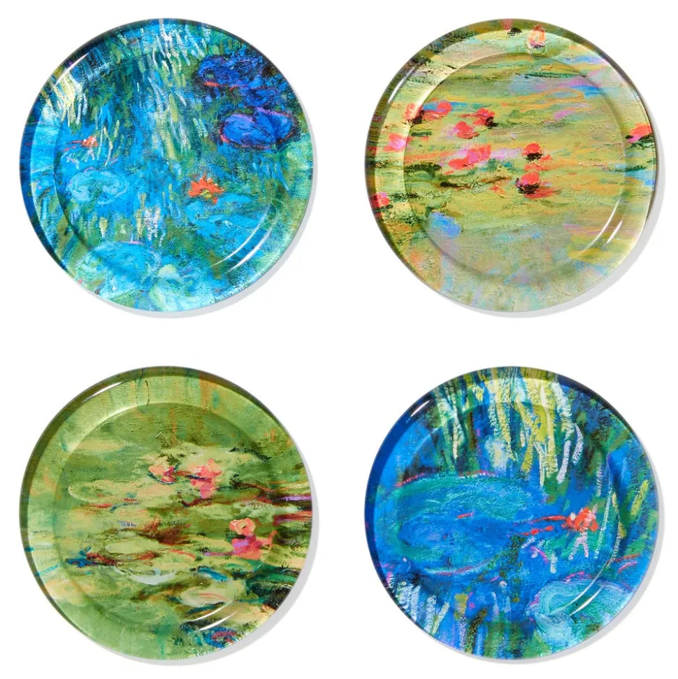 The Metropolitan Museum of Art Tableware*Monet Water Lilies Glass Coasters