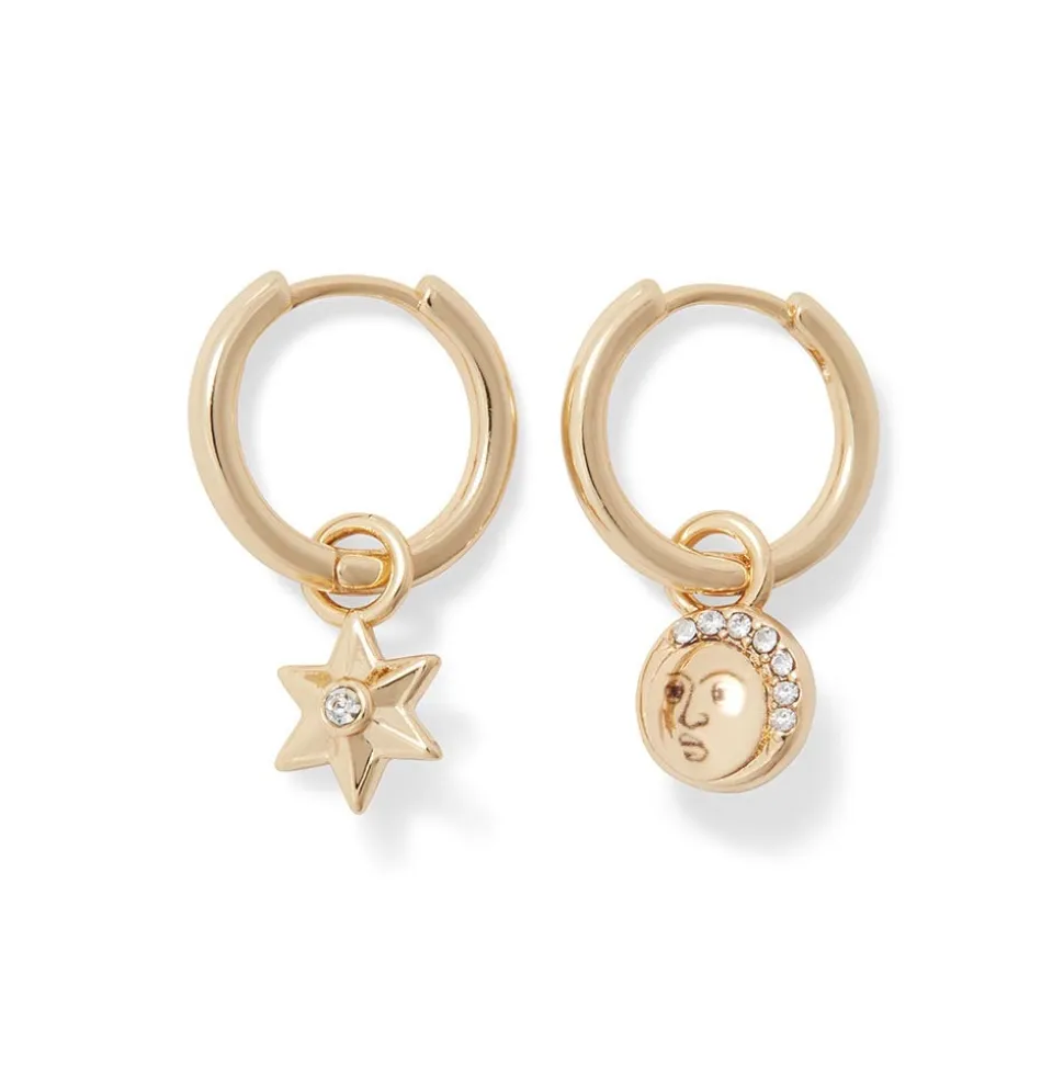 The Metropolitan Museum of Art Earrings*Moon And Star Hoop Earrings