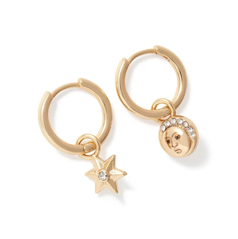 The Metropolitan Museum of Art Earrings*Moon And Star Hoop Earrings