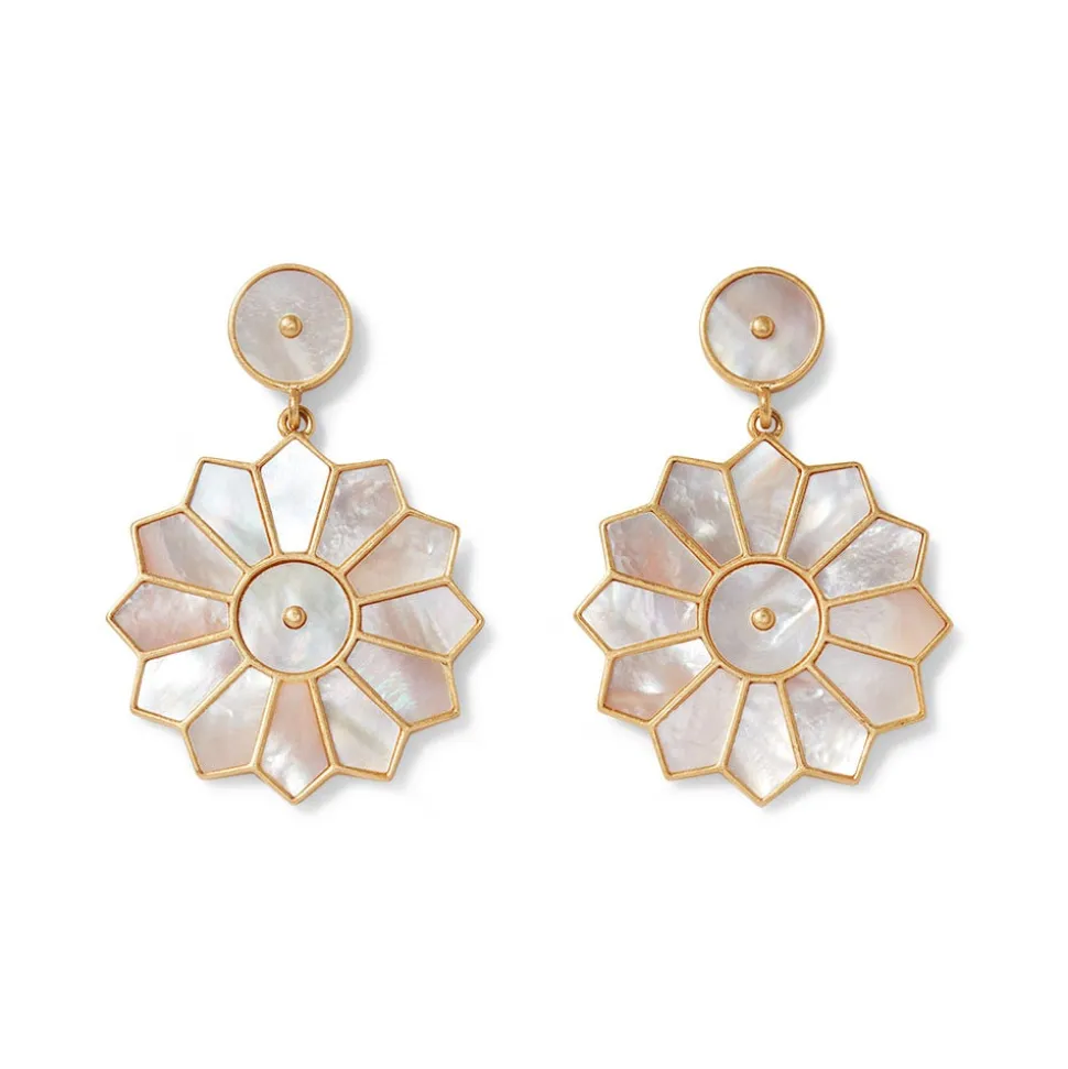 The Metropolitan Museum of Art Earrings*Mother-Of-Pearl Mosaic Statement Double-Drop Earrings