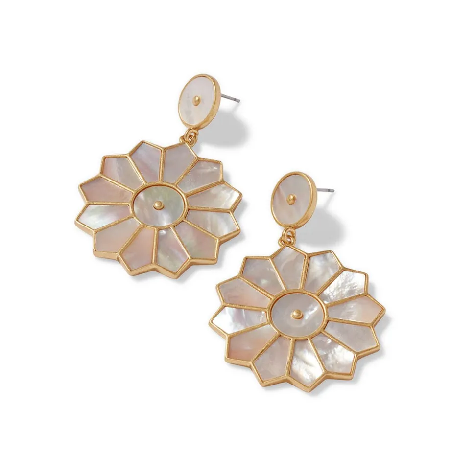 The Metropolitan Museum of Art Earrings*Mother-Of-Pearl Mosaic Statement Double-Drop Earrings