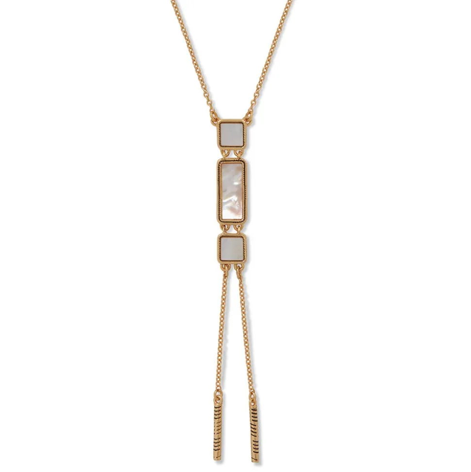 The Metropolitan Museum of Art Necklaces*Mother-Of-Pearl Tile Double Lariat Necklace