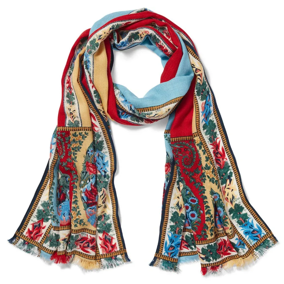 The Metropolitan Museum of Art Scarves & Wraps*Paisley Border Striped Oblong Wool Scarf