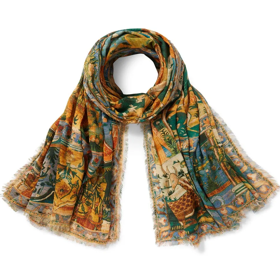 The Metropolitan Museum of Art Scarves & Wraps*Persian Pictorial Textile Oversize Oblong Scarf