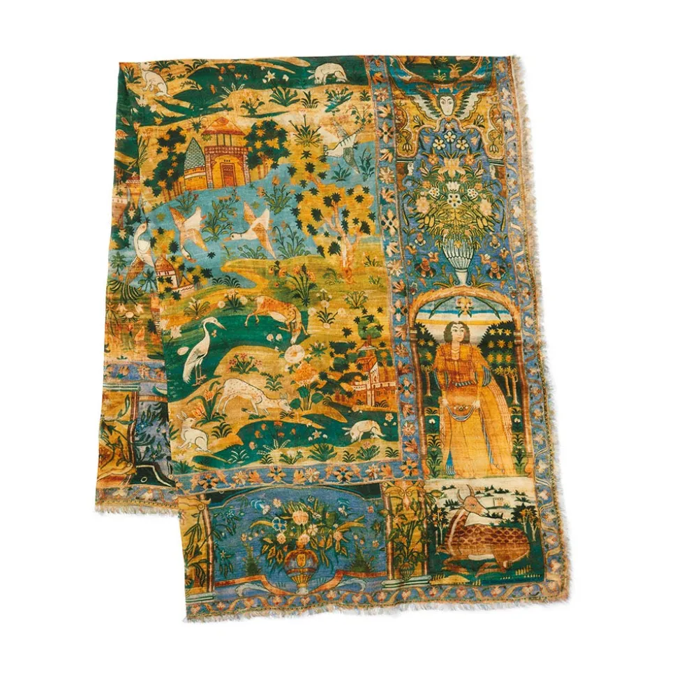 The Metropolitan Museum of Art Scarves & Wraps*Persian Pictorial Textile Oversize Oblong Scarf