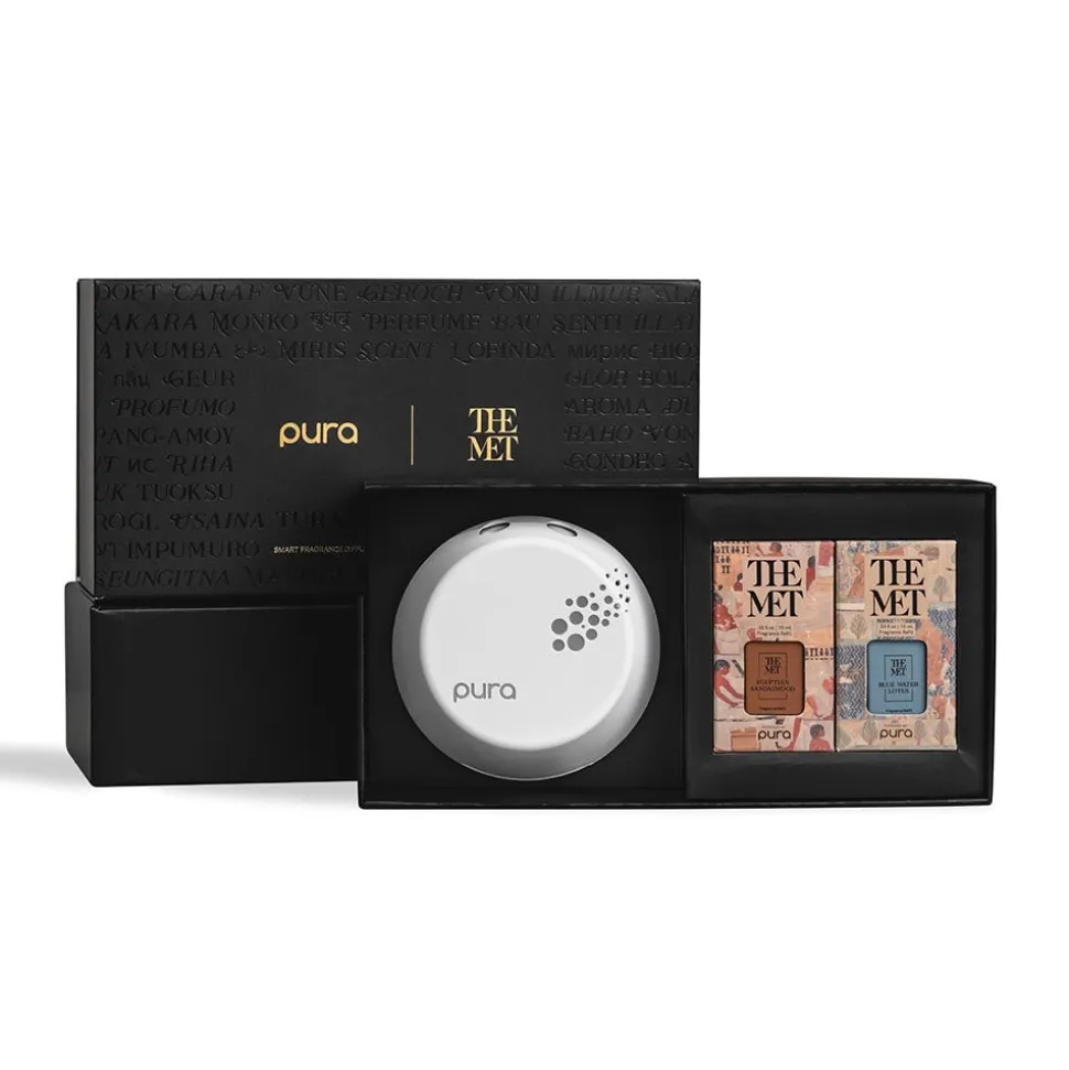 The Metropolitan Museum of Art Decorative Accents*Pura Blue Water Lotus And Egyptian Sandalwood Fragrance Set With Diffuser