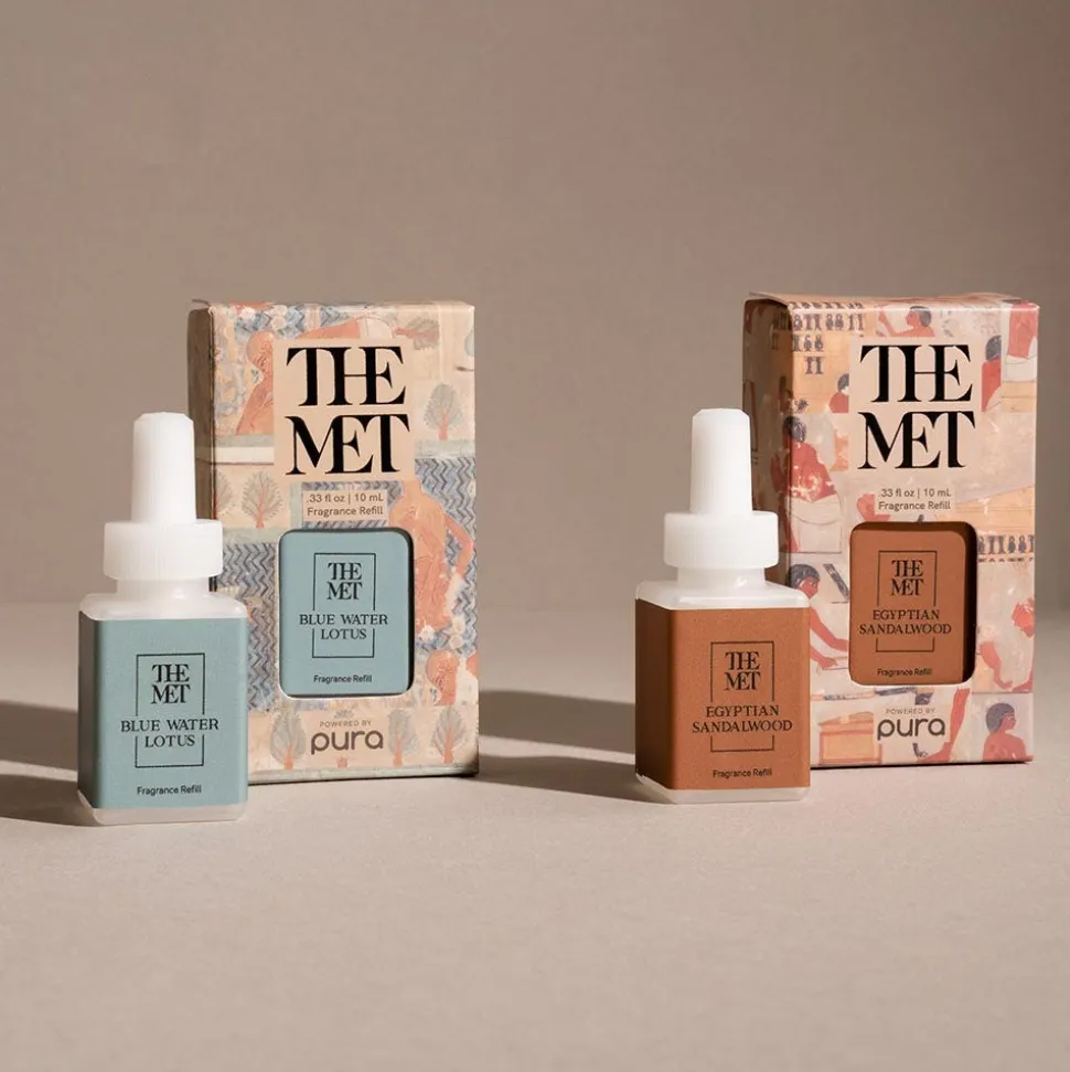 The Metropolitan Museum of Art Decorative Accents*Pura Blue Water Lotus And Egyptian Sandalwood Fragrance Set With Diffuser