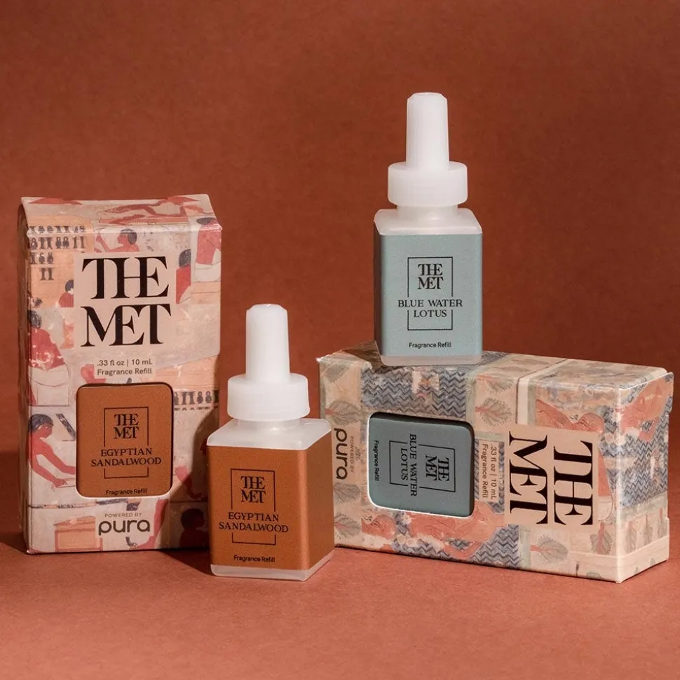 The Metropolitan Museum of Art Decorative Accents*Pura Blue Water Lotus And Egyptian Sandalwood Fragrance Set With Diffuser