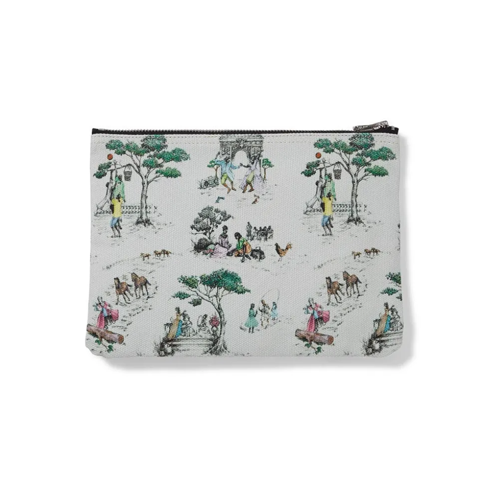 The Metropolitan Museum of Art Bags*Sheila Bridges Harlem Toile De Jouy Canvas Zip Pouch