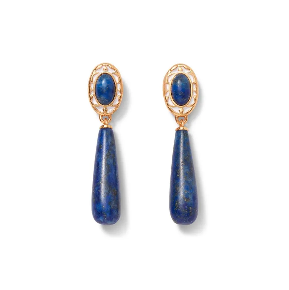 The Metropolitan Museum of Art Earrings*Spanish Baldric Lapis Elongated Drop Earrings