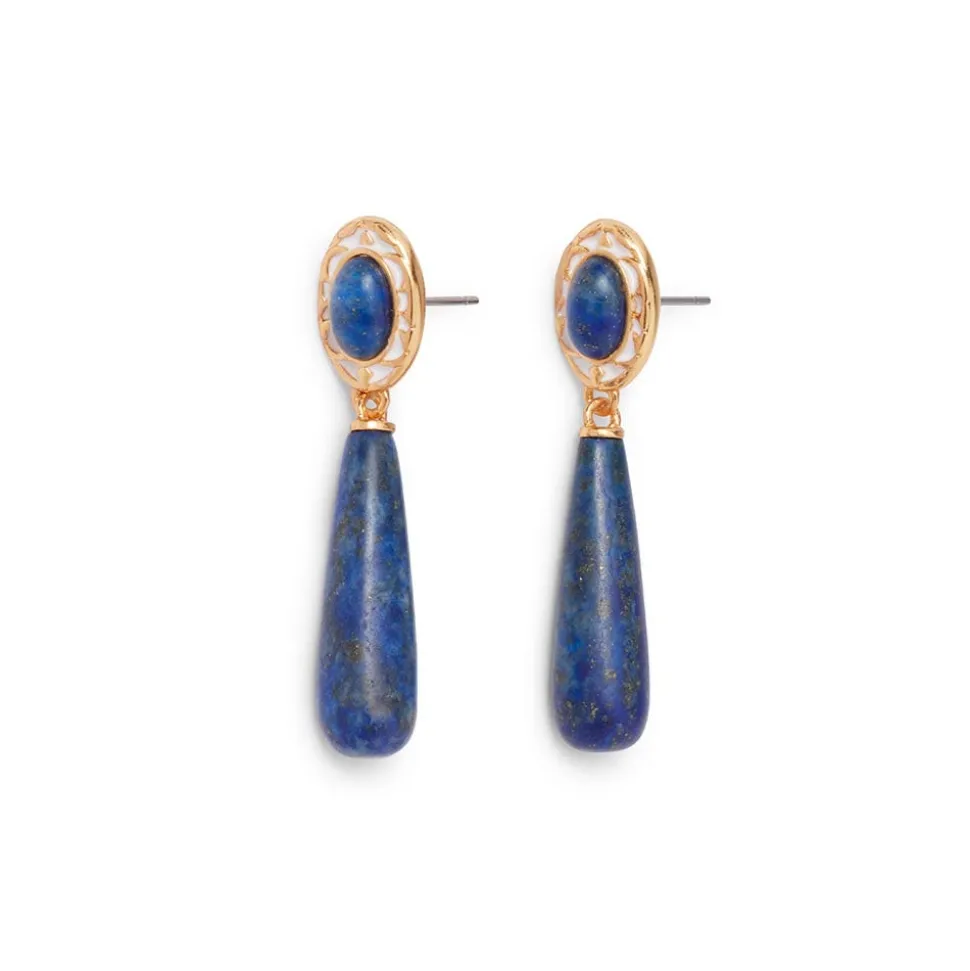 The Metropolitan Museum of Art Earrings*Spanish Baldric Lapis Elongated Drop Earrings