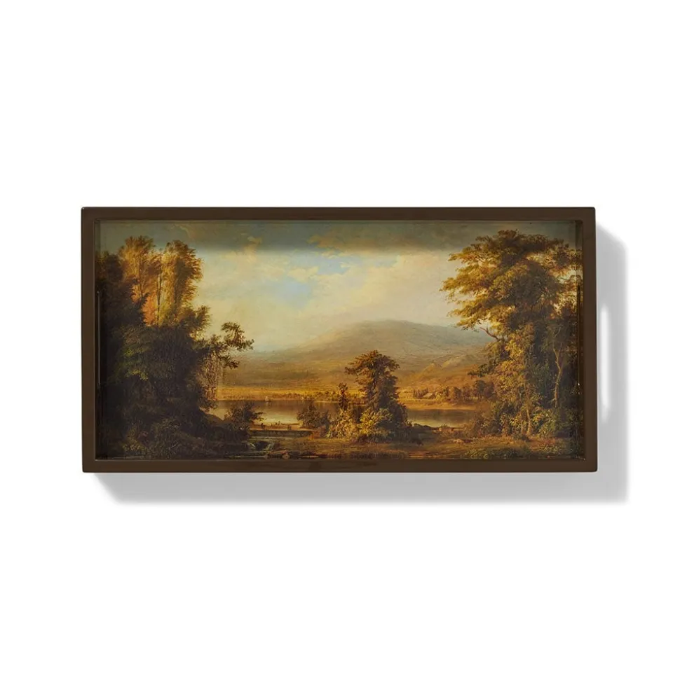 The Metropolitan Museum of Art Decorative Accents*Sublime Landscapes Duncanson Cows Watering In A Stream Small Lacquer Tray