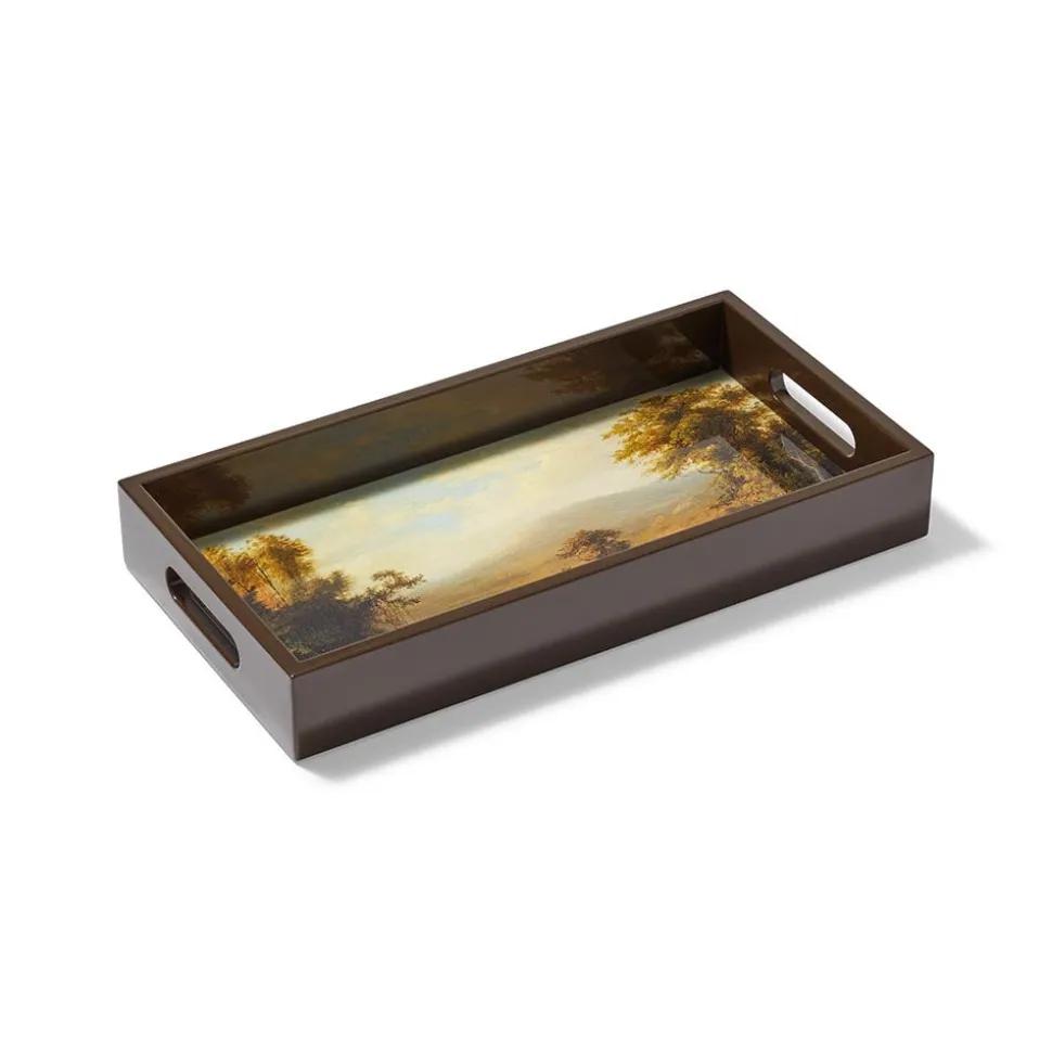 The Metropolitan Museum of Art Decorative Accents*Sublime Landscapes Duncanson Cows Watering In A Stream Small Lacquer Tray