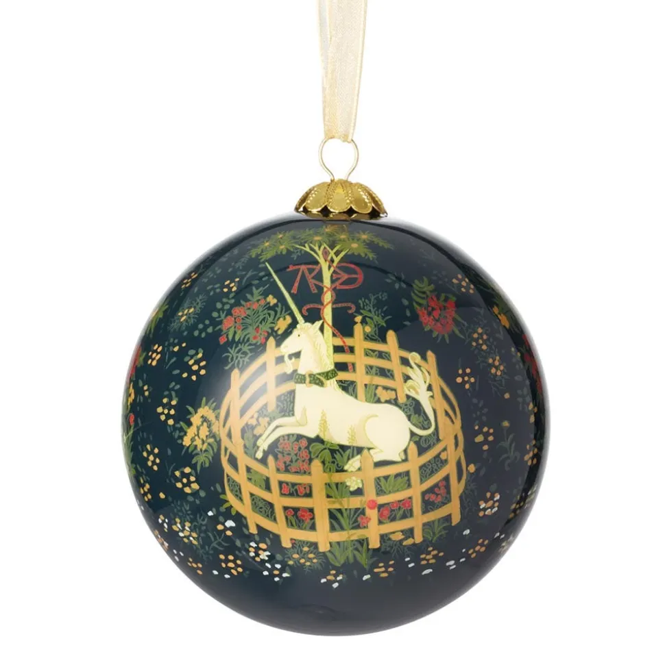 The Metropolitan Museum of Art Ornaments*Unicorn In A Garden Hand-Painted Glass Ornament