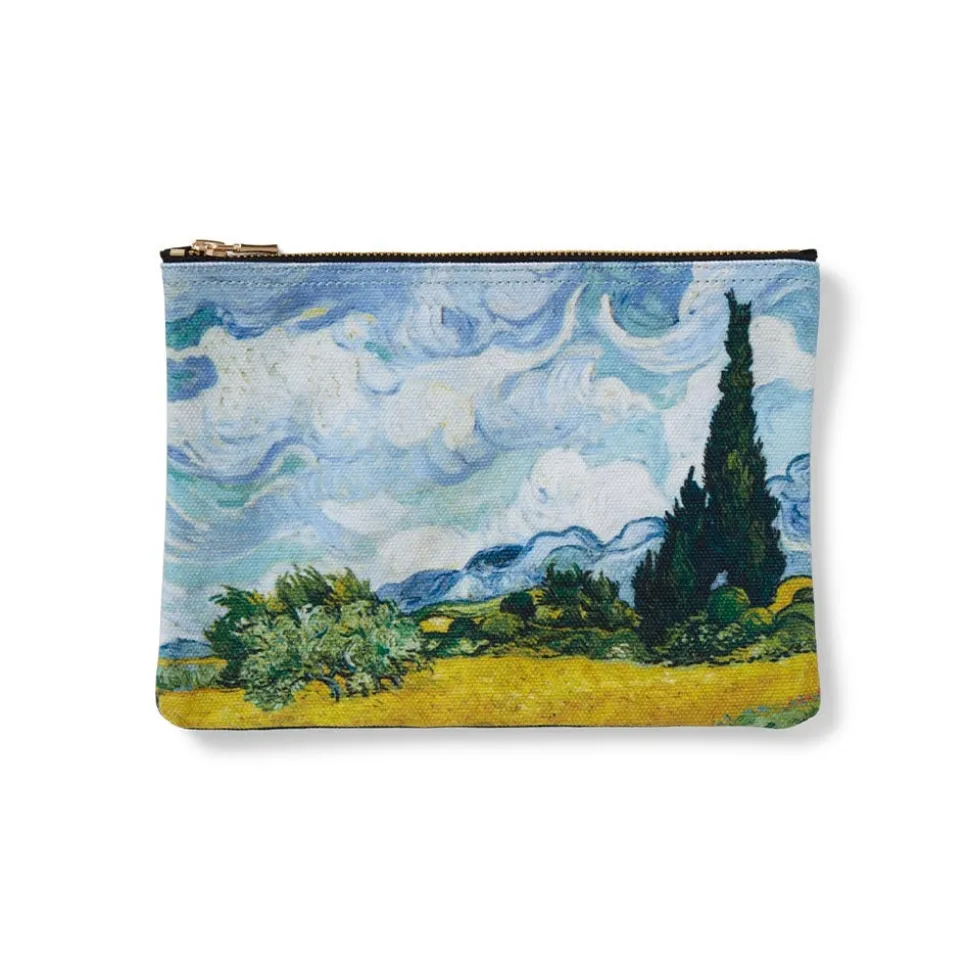 The Metropolitan Museum of Art Bags*Van Gogh Wheat Field With Cypresses Zip Pouch