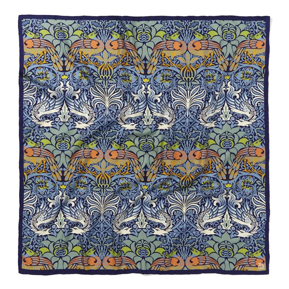 The Metropolitan Museum of Art Scarves & Wraps*William Morris Peacock And Dragon Square Silk Scarf