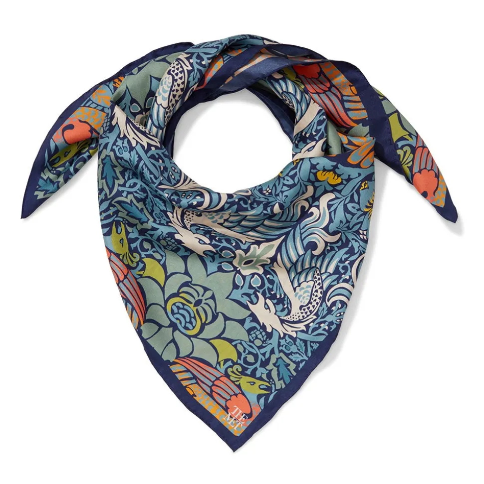 The Metropolitan Museum of Art Scarves & Wraps*William Morris Peacock And Dragon Square Silk Scarf